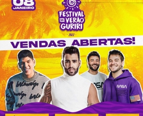 festival de verao guriri 2022 Gusttavo Lima, Ze vaqueiro e Dubdogz