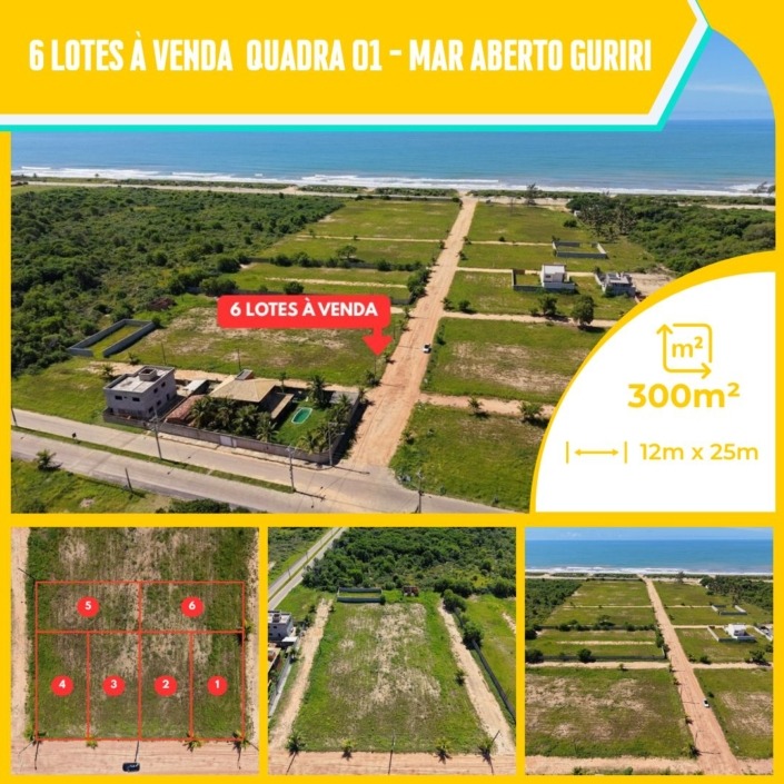6 LOTES À VENDA QUADRA 01 – Mar Aberto guriri (1)