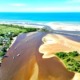 Foto aérea de Barra Nova - Turismo em Guriri