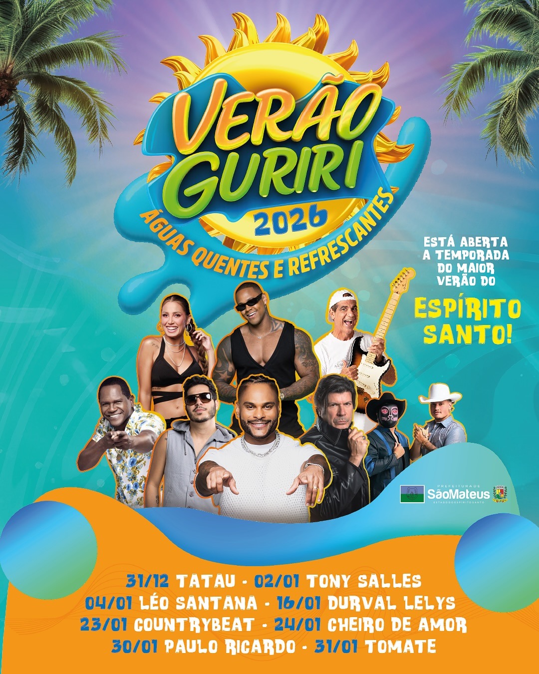 Programação reveion e verão Guriri 2026