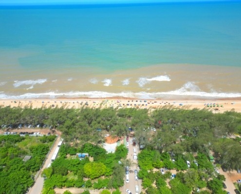 Praia do Bosque Guriri fotos aéreas (9) Foto de drone da Praia do Bosque Guriri