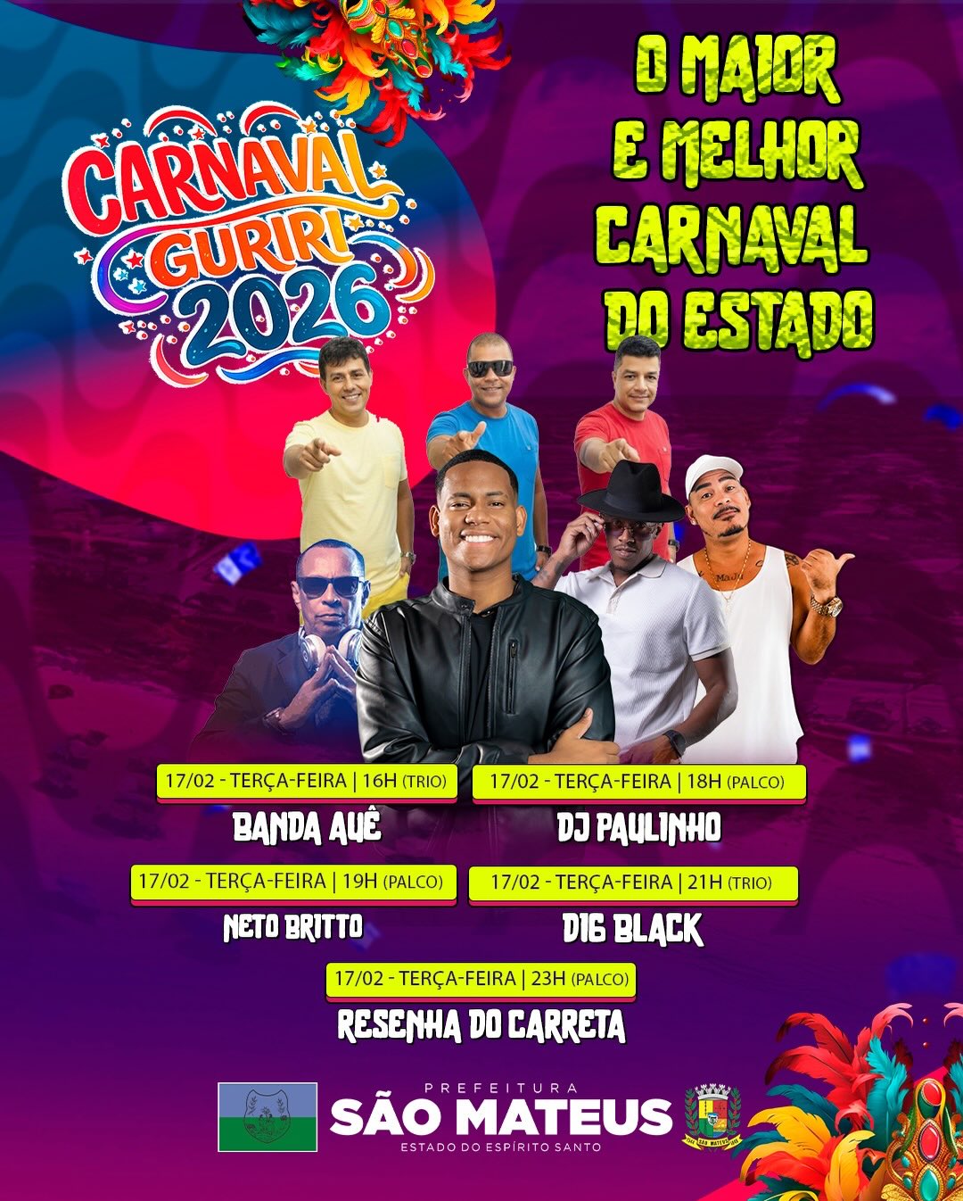Programação carnaval guriri 2026 17-02