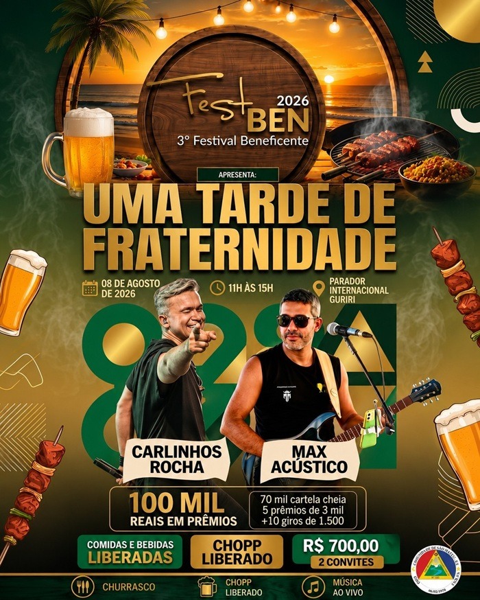 Atrações FestBen 2026 com Carlinhos Rocha