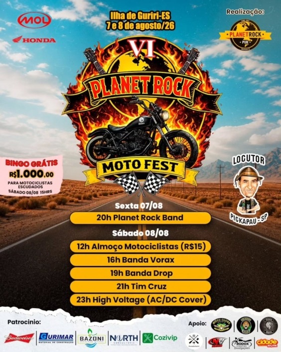 Planet Rock Moto Fest 2026 – 6ª edição