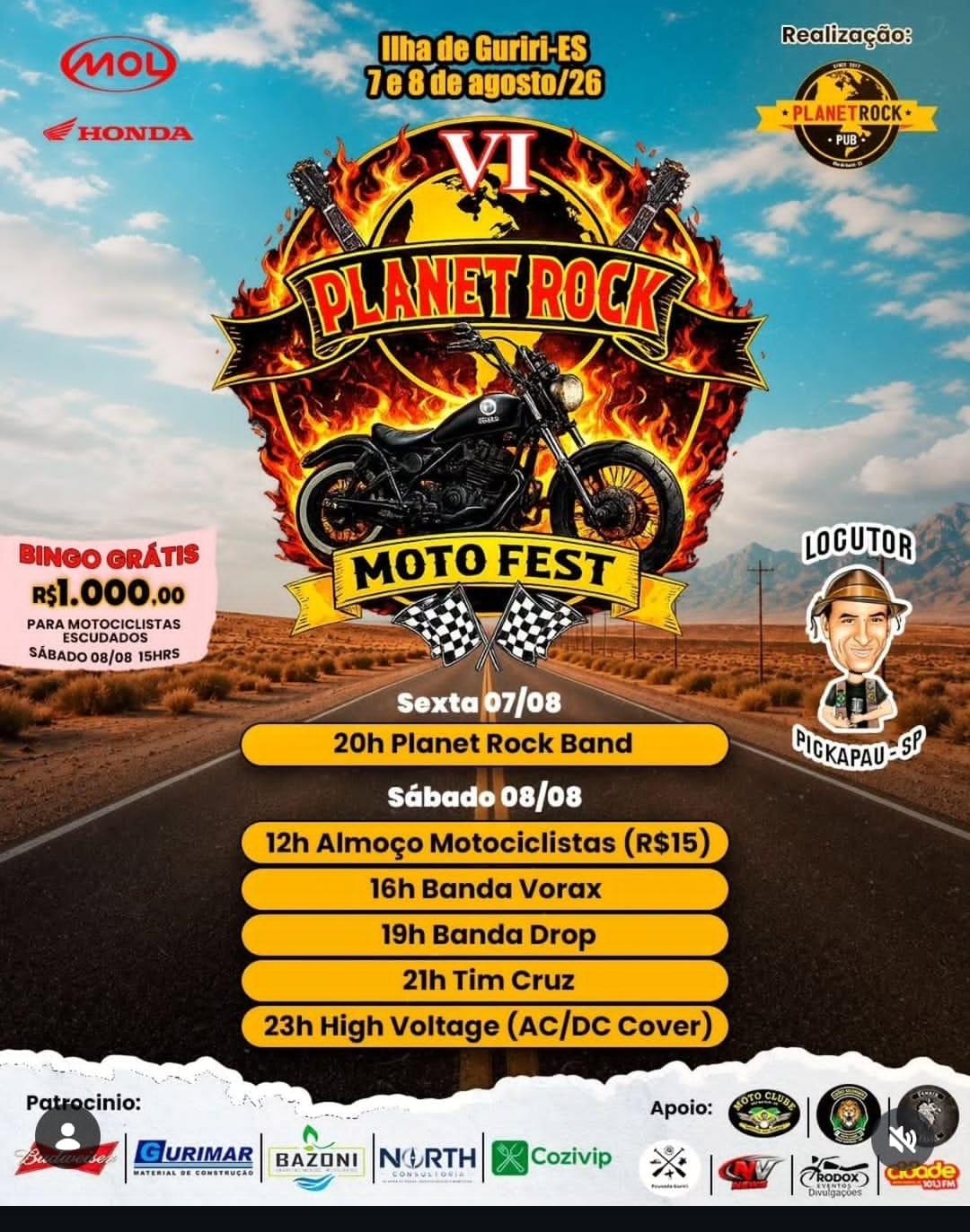 VI Planet Rock Moto Fest em Guriri